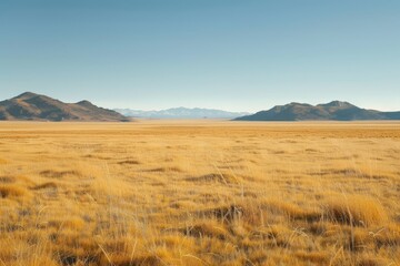 Obraz premium Wide Open Prairie with Distant Mountains