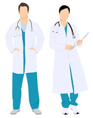 Doctor cartoon characters. Medical staff team concept