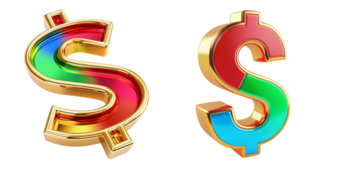 3d fund icon on transparent background