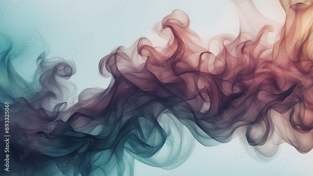 Aufkleber abstract smoke effect in gradient colors, creating a mysterious and ethereal atmosphere