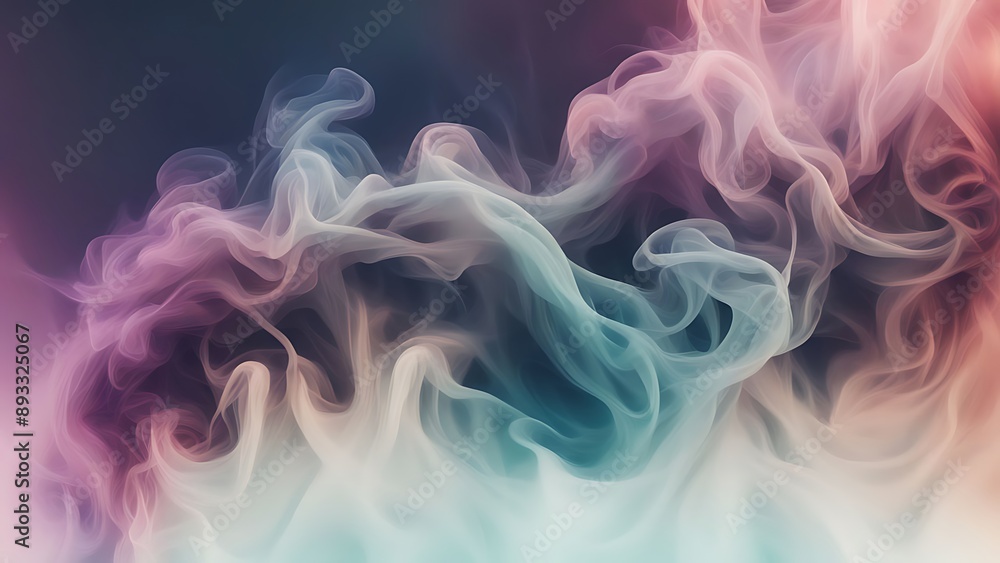 Aufkleber abstract smoke effect in gradient colors, creating a mysterious and ethereal atmosphere