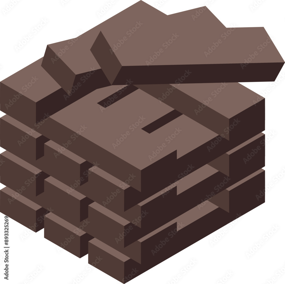 Poster stack of bricks ready for use in a construction project