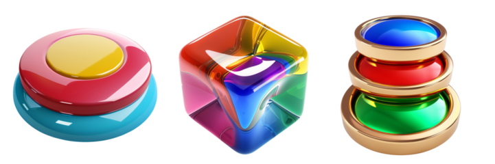 3d option icon on transparent background