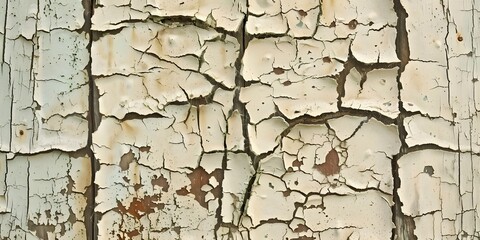 Obraz premium Aged Paint Crack Texture with Rustic and Worn Look