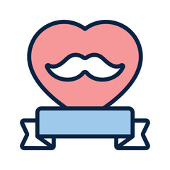 Father day icon design isolated on white background