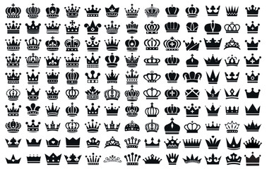 high-quality crowns set of crown badges