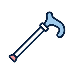 Grab this beautiful icon of walking stick in editable style