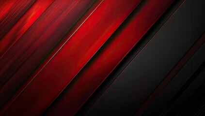 Obraz premium Modern Red and Black Diagonal Stripes