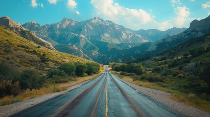 Fototapeta premium Friends on Road Trip in Mountains