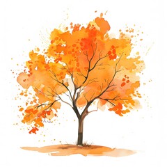 Colorful and Dreamy Fall Tree Painting