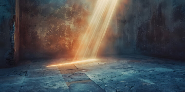 A beam of light symbolizes divine revelation of the First Commandment.&nbsp;