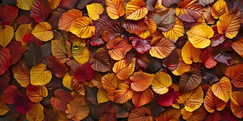 Fototapeta premium Golden Autumn Leaves Warm Background