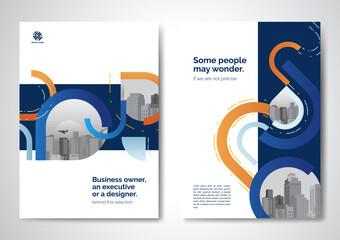 Template vector design for Brochure, AnnualReport, Magazine, Poster, Corporate Presentation, Portfolio, Flyer, infographic, layout modern with color size A4, Front and back, Easy to use.
