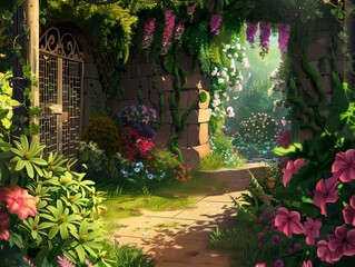 Obraz premium Blooming Beauty: Exploring the World of Flora Gardens