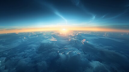 Fototapeta premium Structural image of the Earth's atmospheric layers.