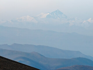 View on Himalayas mountain from the Gyatso La pass
