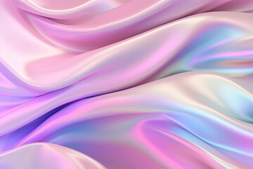 Obraz premium Processed collage of Iridescent fabric trendy cloth holographic texture. Background for banner