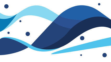 Abstract waves background in hues of blue