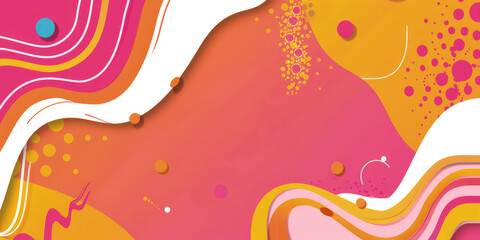Fototapeta premium Geometric curves shape summer background vector design. 