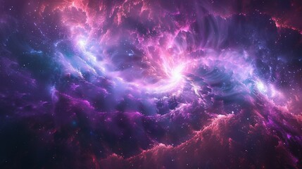Abstract Neon Fractal Wallpaper with Space Theme