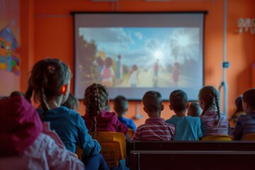 Engaging Classroom Learning: Teacher Projecting Educational Videos for Students' Interactive Learning Experience