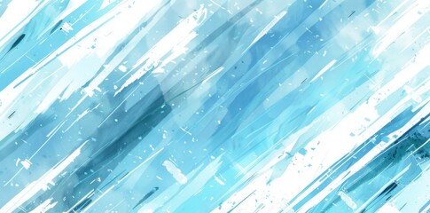 Obraz premium Abstract blue watercolor background with wavy shapes and texture. Blue gradient for design.