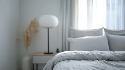 A close-up photograph of a minimalist rental room