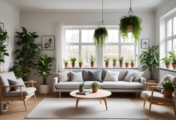 Scandinavian living room that exudes simplicity, functionality, and comfort