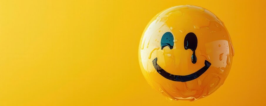 Bitter joy in a smiling tearstreaked face, oxymoron emotions