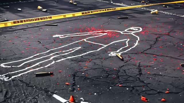Crime scene of a murder case.