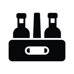 Bottles crate vector design, premium quality icon