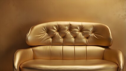 upholstery made of golden leather