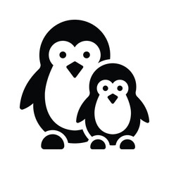 Have a look at creatively crafted father penguin icon, premium vector