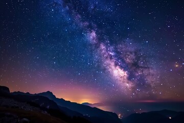 Fototapeta premium Breathtaking Night Sky Filled with Countless Stars and the Milky Way