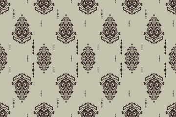 	
Ikat tribal Indian seamless pattern. Ethnic Aztec fabric carpet mandala ornament native boho chevron textile.Geometric African American oriental traditional vector illustrations. Embroidery style.