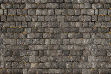 Fototapeta premium Processed collage of old street pavement surface texture. Background for banner, backdrop