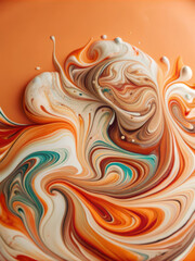 Fototapeta premium ‭ Abstract flowing paint background, vivid colors blending and swirling together, artistic and‬ fluid‬