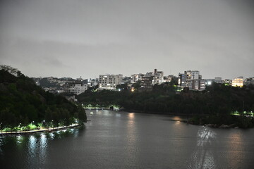 view of the river and the city