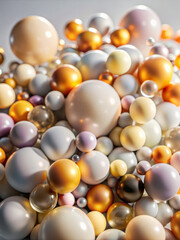 Abstract gradient spheres background, floating spheres with soft gradients of pastel colors,‬
‭ dreamy and modern‬
