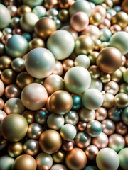 Abstract gradient spheres background, floating spheres with soft gradients of pastel colors,‬
‭ dreamy and modern‬