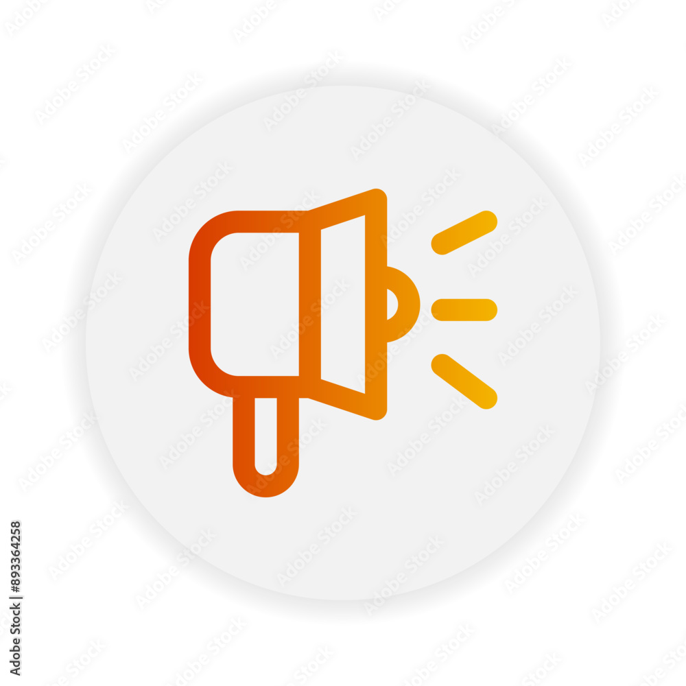Poster advertising speaker outline icon. with gradient color suitable for ecommerce, business and interface