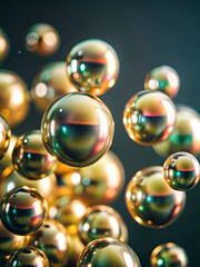 Abstract gradient spheres background, floating spheres with soft gradients of pastel colors,‬
‭ dreamy and modern‬