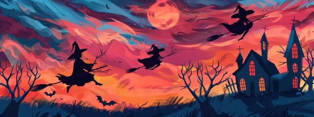 A halloween background illustration design