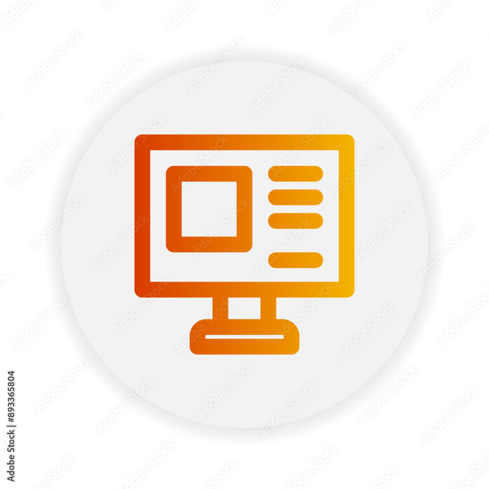 Poster ecommerce page outline icon. with gradient color suitable for ecommerce, business and interface symb