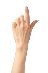 Obraz premium Woman hands isolated on a white background.
