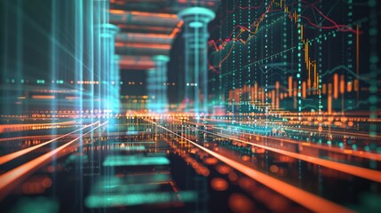 Naklejka premium conceptual image of a treasurya??s debt issuance strategy, illustrated as a series of dynamic, interactive timelines