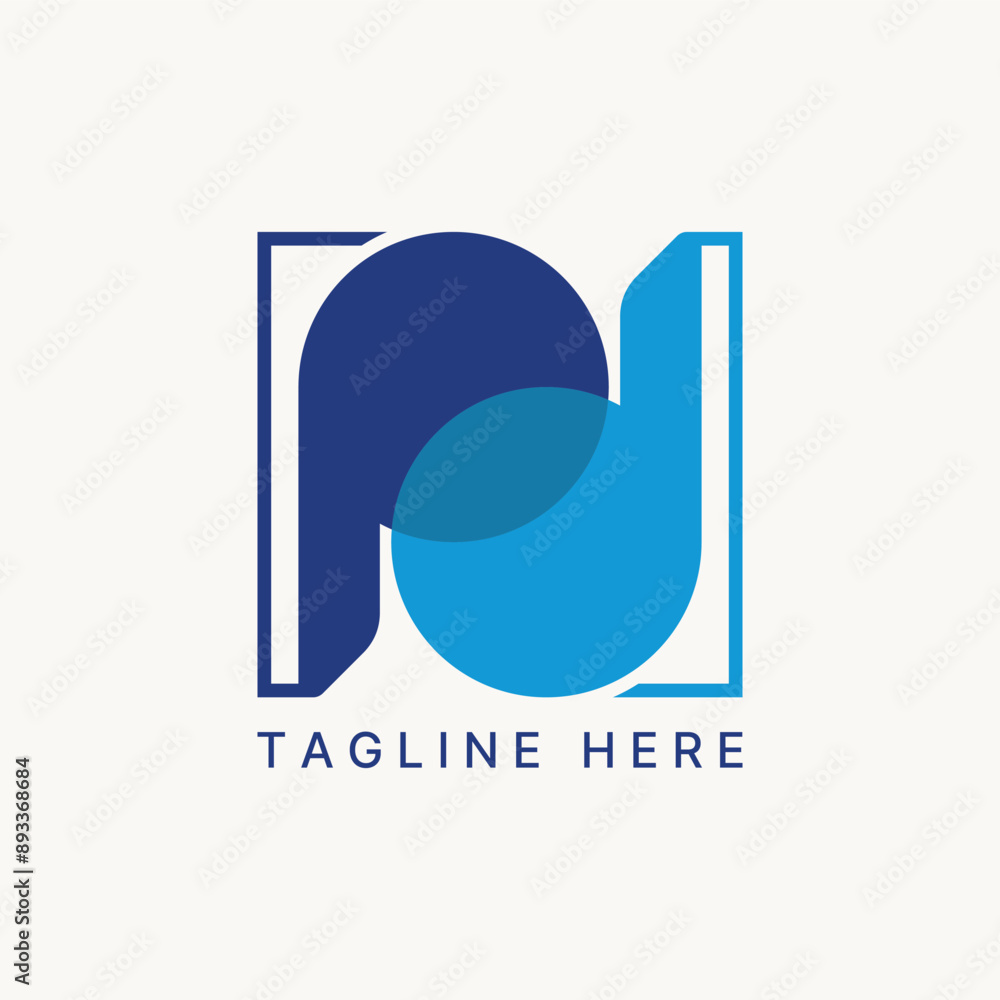 Poster logo design graphic concept creative premium vector stock letter initial p or pd font gradient flip 
