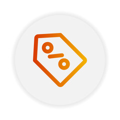 Discount voucher online shop outline icon. with gradient color suitable for ecommerce, business and interface symbol icons
