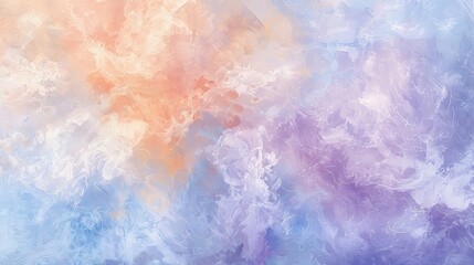 Fototapeta premium Peach lavender and blue strokes with misty overlays serene wallpaper