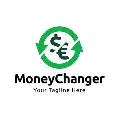 Money Changer Logo Template Design Vector